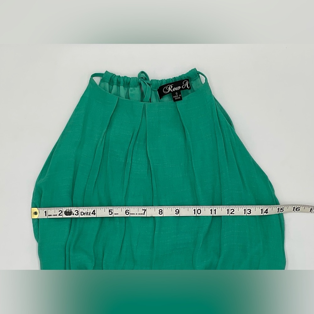 Row A Nordstrom Halter Maxi Column Dress Seafoam Green Slub Texture Small - Picture 3 of 7